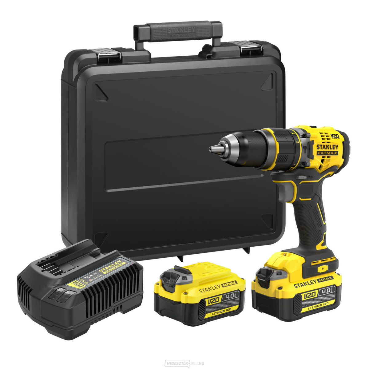 Akkus fúrókalapács Stanley V20, 2 x 4.0Ah, kitbox
