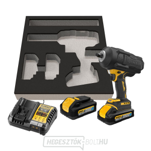 Akkus ütvecsavarozó nagy nyomatékkal DeWALT DCF961H2G 18V, 2x5Ah, töltő, PUR Akkus ütvecsavarozó nagy nyomatékkal DeWALT DCF961H2G 18V, 2x5Ah, töltő, PUR gallery main image