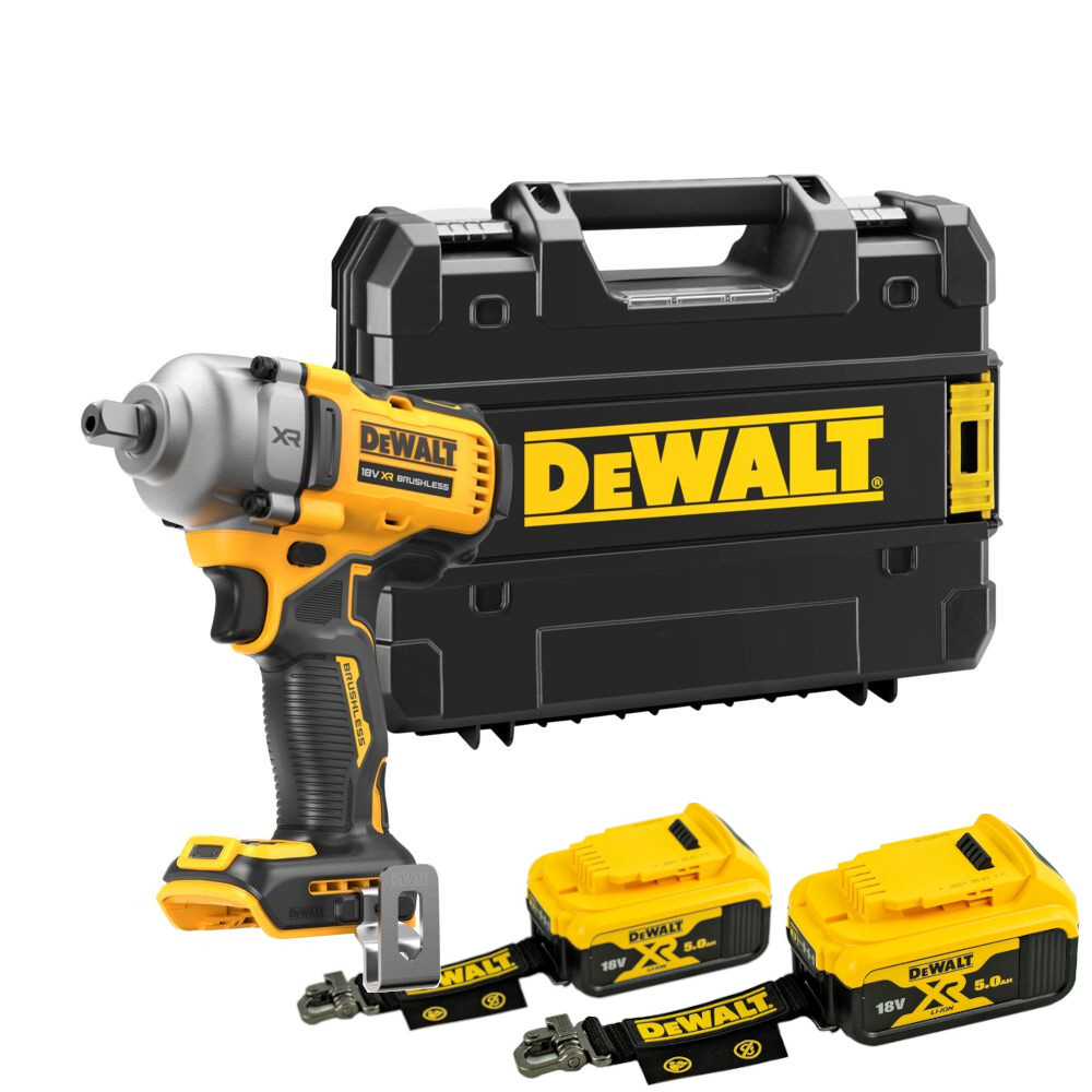 Akkus ütvecsavarozó DeWALT DCF891P2LRT, 2x 5Ah akkumulátor LR, töltő nélkül, Tstak