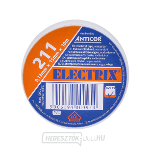 Szigetelőszalag, 15mm x 0,13mm x 10m, fehér Szigetelőszalag, 15mm x 0,13mm x 10m, fehér gallery main image