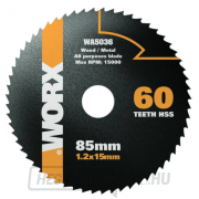 Fűrészlap fához WA5036 HSS, átmérő 85mm, 60 fog Fűrészlap fához WA5036 HSS, átmérő 85mm, 60 fog gallery main image