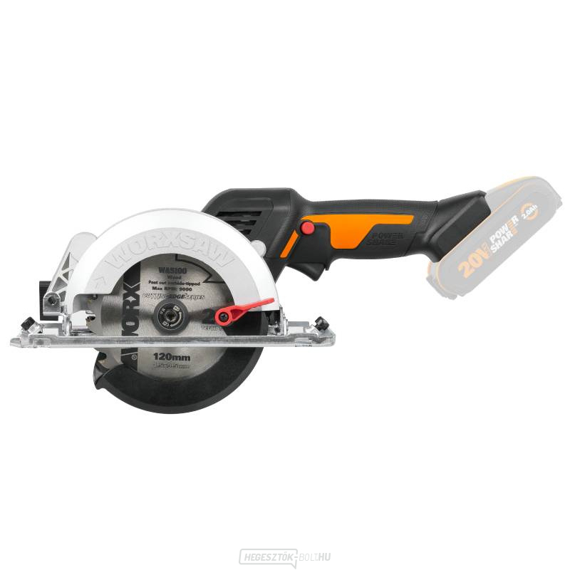 Akkus kompakt merülőfűrész WX531.9 20V, 120mm - akkumulátor nélkül - Powershare