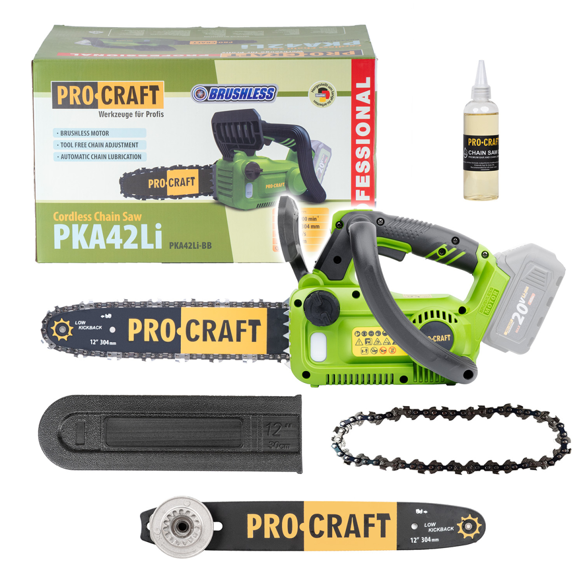Akkus láncfűrész Procraft PKA42Li (akkumulátor és töltő nélkül) | PKA42Li