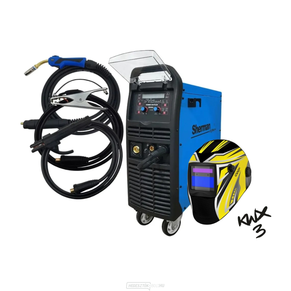 Sherman Synergic inverteres hegesztő DIGIMIG 300 Impulzus + MIG pisztoly 25/4m + kábelek + burkolat