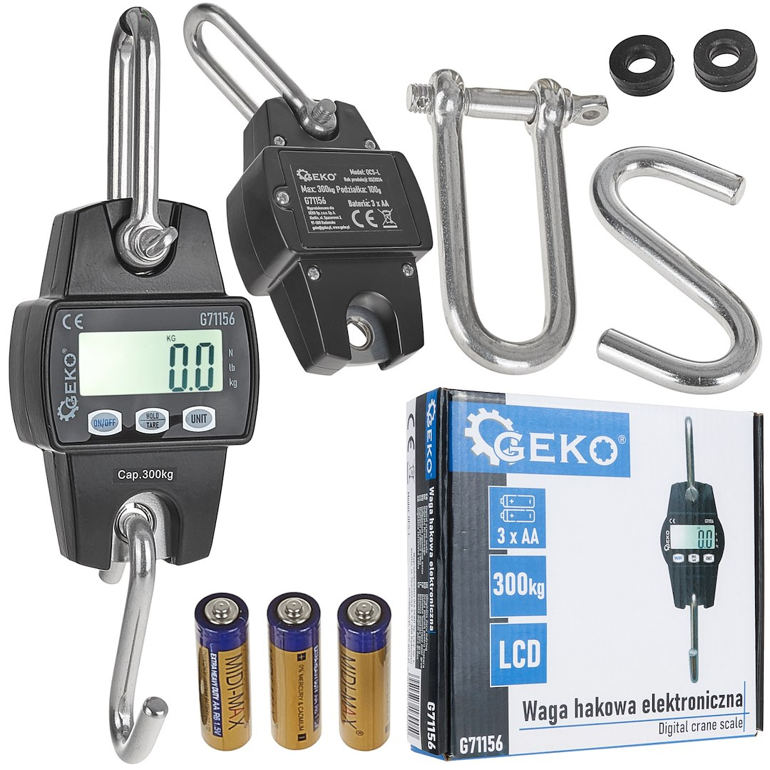 Elektronikus raktári horgos mérleg 300 kg