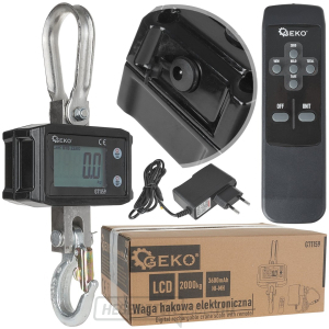 Elektronikus raktári horgos mérleg távirányítóval 2000 kg