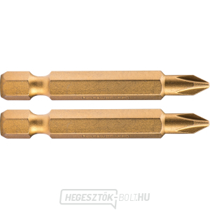 Phillips keresztcsúcs, 2 db-os készlet, PH 1x50mm, titán. beállítás, S2 Phillips keresztcsúcs, 2 db-os készlet, PH 1x50mm, titán. beállítás, S2 gallery main image