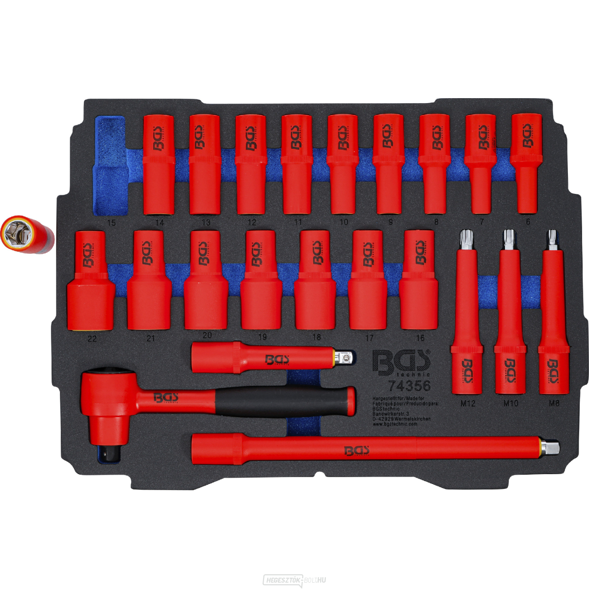 Habbetét BGS dobozokhoz: VDE szerszámkészlet BGS 74356 | 23 darabos