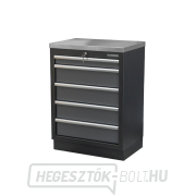 Műhelyszekrény rozsdamentes acél munkalappal | 5 fiókos | 680x465x950 mm Matabro SET-CA01061 Előnézet 