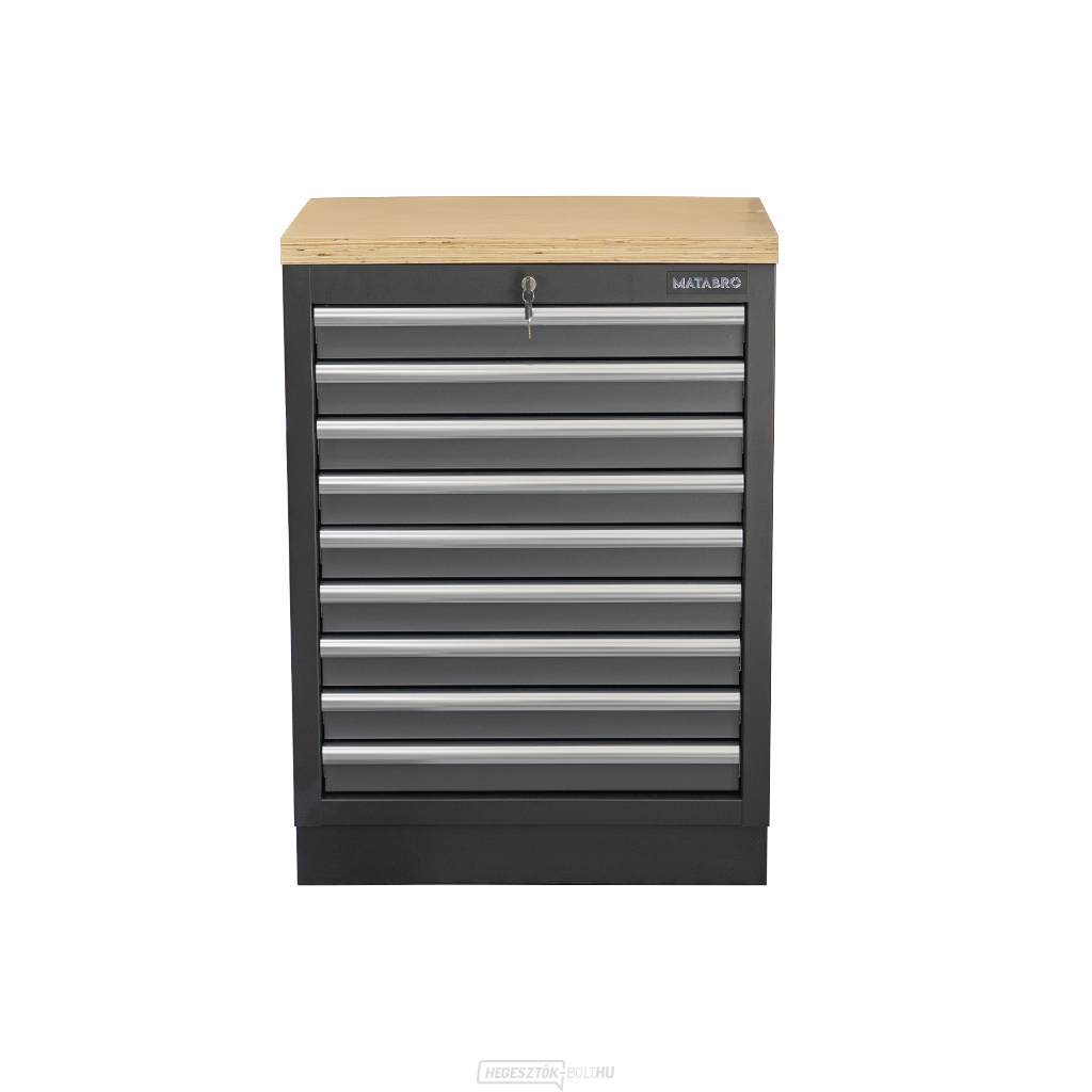 Műhelyszekrény fa munkalappal | 9 fiók | 680x465x950 mm Matabro SET-CA01064