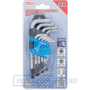 Szögkulcs készlet BGS 809 | rövid | T-profil (Torx-hoz) T10 - T50 furattal | 9 darabos Előnézet 
