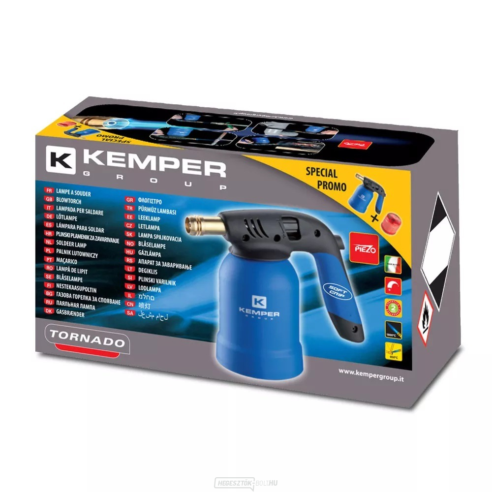 TORNADO zseblámpa piezo gyújtással + piercing patron INGYENES