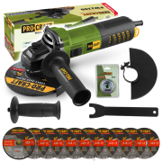 Sarokcsiszoló Procraft PW2200 + gyorskioldó anya RM14, 10x vágókorong CD125x1.0b dobozban | SPW2200/CD125x1.0b/RM14 Sarokcsiszoló Procraft PW2200 + gyorskioldó anya RM14, 10x vágókorong CD125x1.0b dobozban | SPW2200/CD125x1.0b/RM14 gallery main image