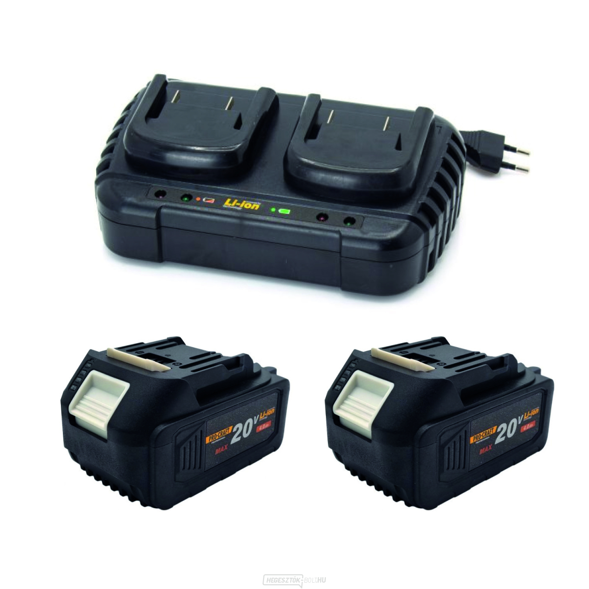 Két darab 20V 4Ah Procraft 20/4 akkumulátor és töltő két 20/2 akkumulátorhoz | S20-4/20-2 gallery main image