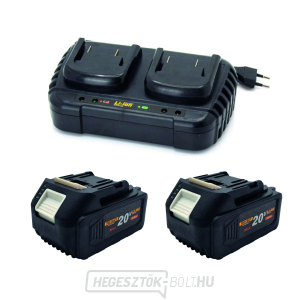 Két darab 20V 4Ah Procraft 20/4 akkumulátor és töltő két 20/2 akkumulátorhoz | S20-4/20-2 Két darab 20V 4Ah Procraft 20/4 akkumulátor és töltő két 20/2 akkumulátorhoz | S20-4/20-2 gallery main image