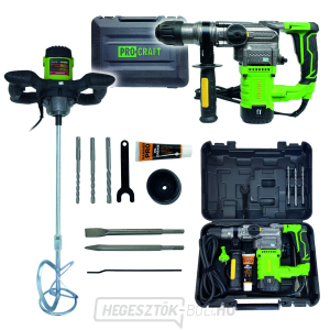 Procraft BH1300 kombinált fúró- és vésőkalapács és PMM2000 keverőgép | SBH1300/PMM2000 Procraft BH1300 kombinált fúró- és vésőkalapács és PMM2000 keverőgép | SBH1300/PMM2000 gallery main image