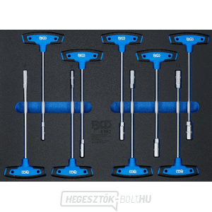 Műhelykocsi betét 3/3: dugókulcs készlet T-fogantyúval BGS 4192 | 9 darabos Műhelykocsi betét 3/3: dugókulcs készlet T-fogantyúval BGS 4192 | 9 darabos gallery main image