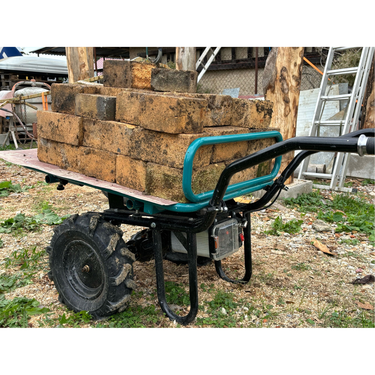 Kétkerekű talicska akkumulátor sebességváltóval SHARE20V, 260kg, 100l, akkumulátor és töltő nélkül Előnézet 