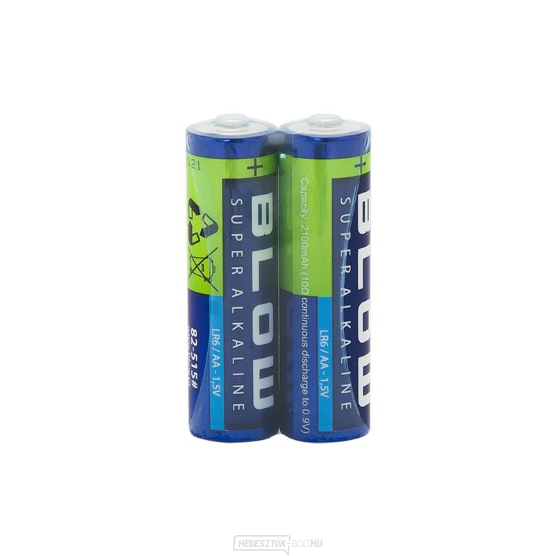 Elem AA (LR6) alkáli BLOW Super Alkaline 2 db/zsugor Elem AA (LR6) alkáli BLOW Super Alkaline 2 db/zsugor gallery main image