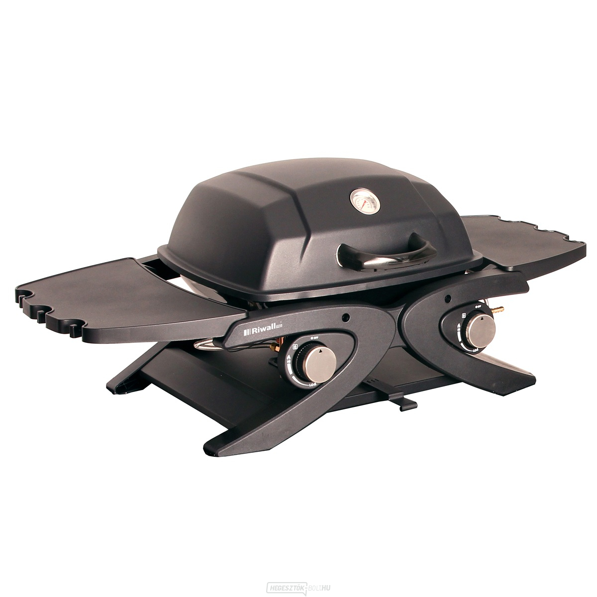 Riwall PRO RGG 20 Kompakt, hordozható gázgrill 4,2 kW két égővel