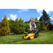 Riwall PRO RALM 3320i szett akkumulátoros fűnyíró + 1x 4Ah akkumulátor + 1x 20 V-os töltő Előnézet 