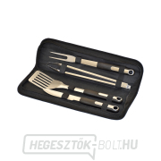 Riwall PRO RBBQ 4B SET 4 részes prémium rozsdamentes acél grillező szerszámkészlet Előnézet 