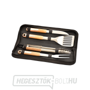 Riwall PRO RBBQ 4W SET 4 részes prémium rozsdamentes acél grillező szerszámkészlet Előnézet 