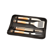 Riwall PRO RBBQ 4W SET 4 részes prémium rozsdamentes acél grillező szerszámkészlet Előnézet 