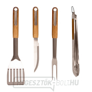 Riwall PRO RBBQ 4W SET 4 részes prémium rozsdamentes acél grillező szerszámkészlet gallery main image