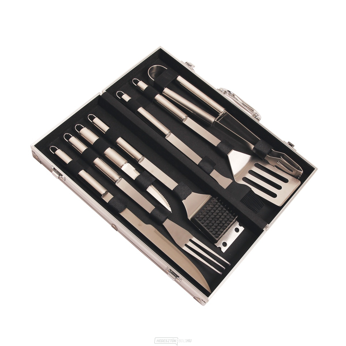 Riwall PRO RBBQ 7S SET 7 részes rozsdamentes acél grillszerszám készlet tokban