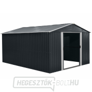 Riwall PRO RMSA 12x10 antracit fém kerti ház 3 x 3,7 m antracit nyeregtetővel náhled