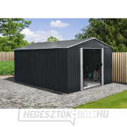 Riwall PRO RMSA 12x10 antracit fém kerti ház 3 x 3,7 m antracit nyeregtetővel Riwall PRO RMSA 12x10 antracit fém kerti ház 3 x 3,7 m antracit nyeregtetővel gallery main image