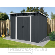Riwall PRO RMSP 9x8 Antracit LUX fém kerti ház 2,4 x 2,8 m antracit tetővel gallery main image