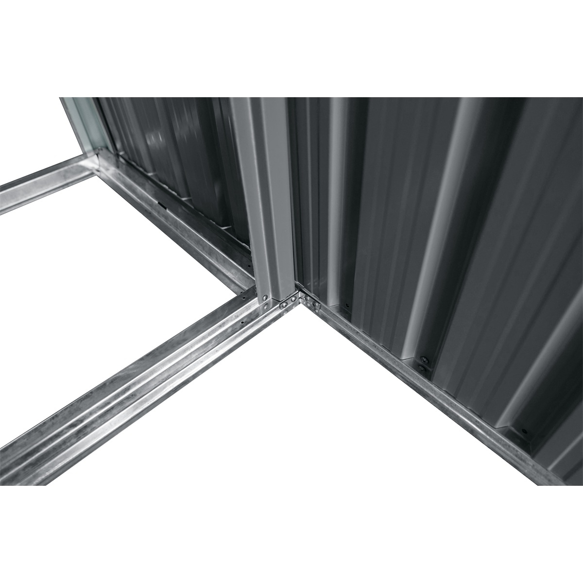 Riwall PRO RMWS 3x9 antracit faház fészerrel 2,7 x 1,6 m antracit kontyolt tetővel Előnézet 