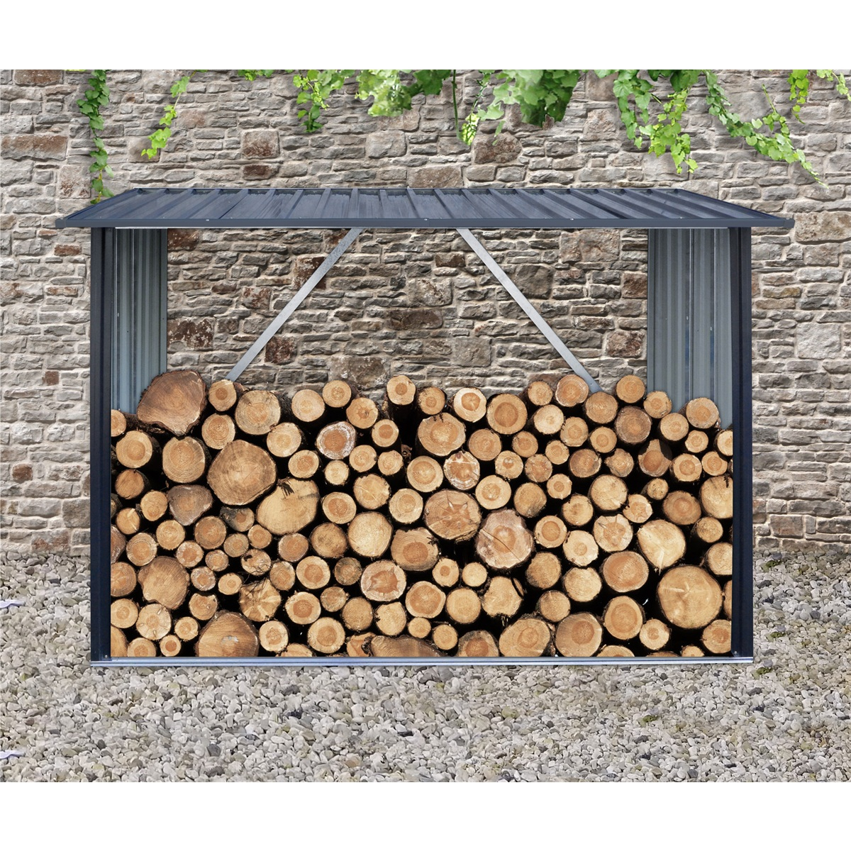 Riwall PRO RMWS 3x7 antracit faház 2 x 1,5 m antracit tetővel Előnézet 