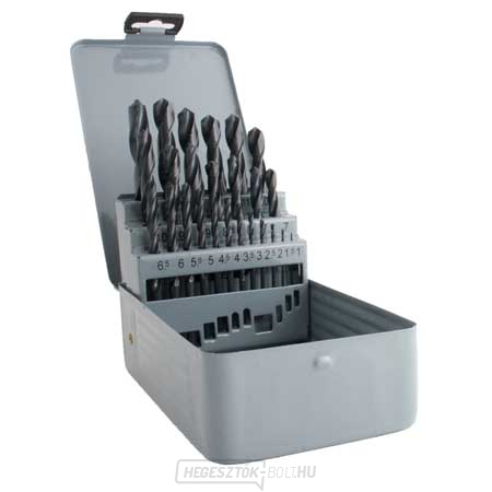 HSS fúrókészlet 25 db (1,0-13,0mm), fém doboz