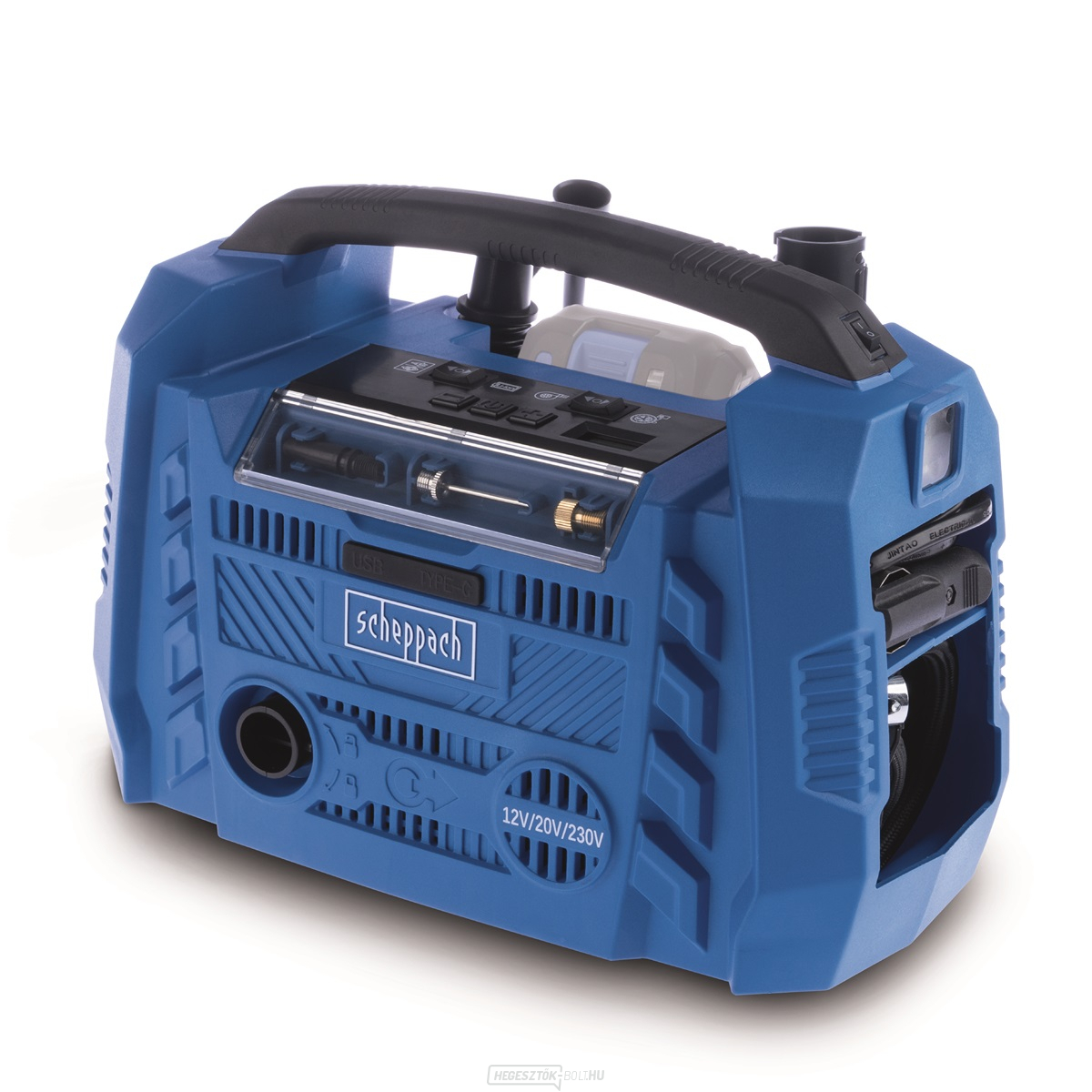 Scheppach Air Force 6 hibrid kompresszor (20 V akkumulátor, 12 V, 230 V)