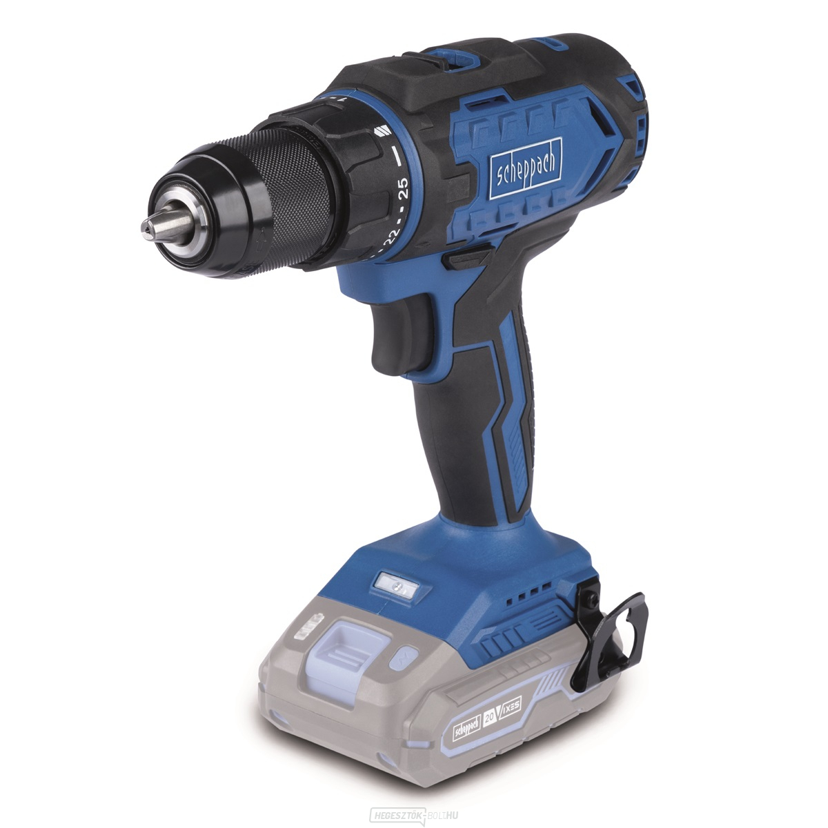 Scheppach C-DD45-X akkus 20 V-os fúró/csavarhúzó (akkumulátor és töltő nélkül)