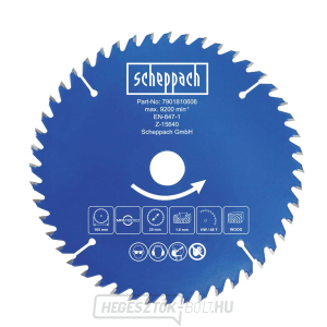 Scheppach Vágótárcsa átm. 165/20, 48 fog  Scheppach Vágótárcsa átm. 165/20, 48 fog  gallery main image