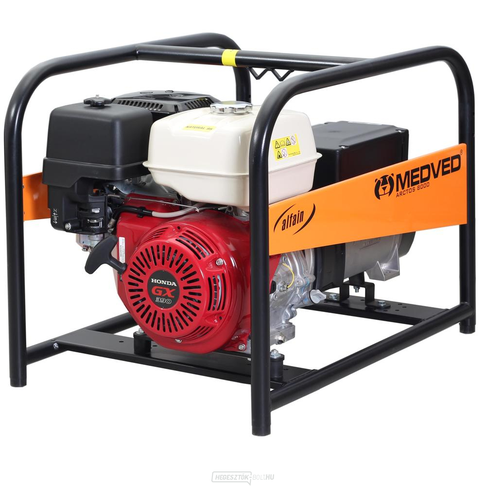 Elektromos erőmű ARCTOS 9000 H AVR oAZSAo (iGX 390 motor), 21 literes tartály, emelt vázzal