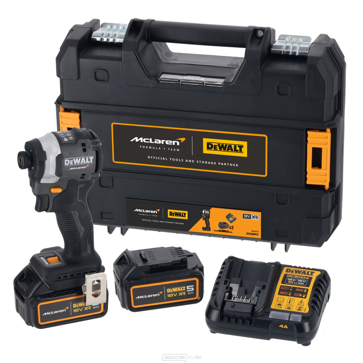 DeWalt McLaren ütvecsavarozó 1/4 DCF85MP2T + tartozékok