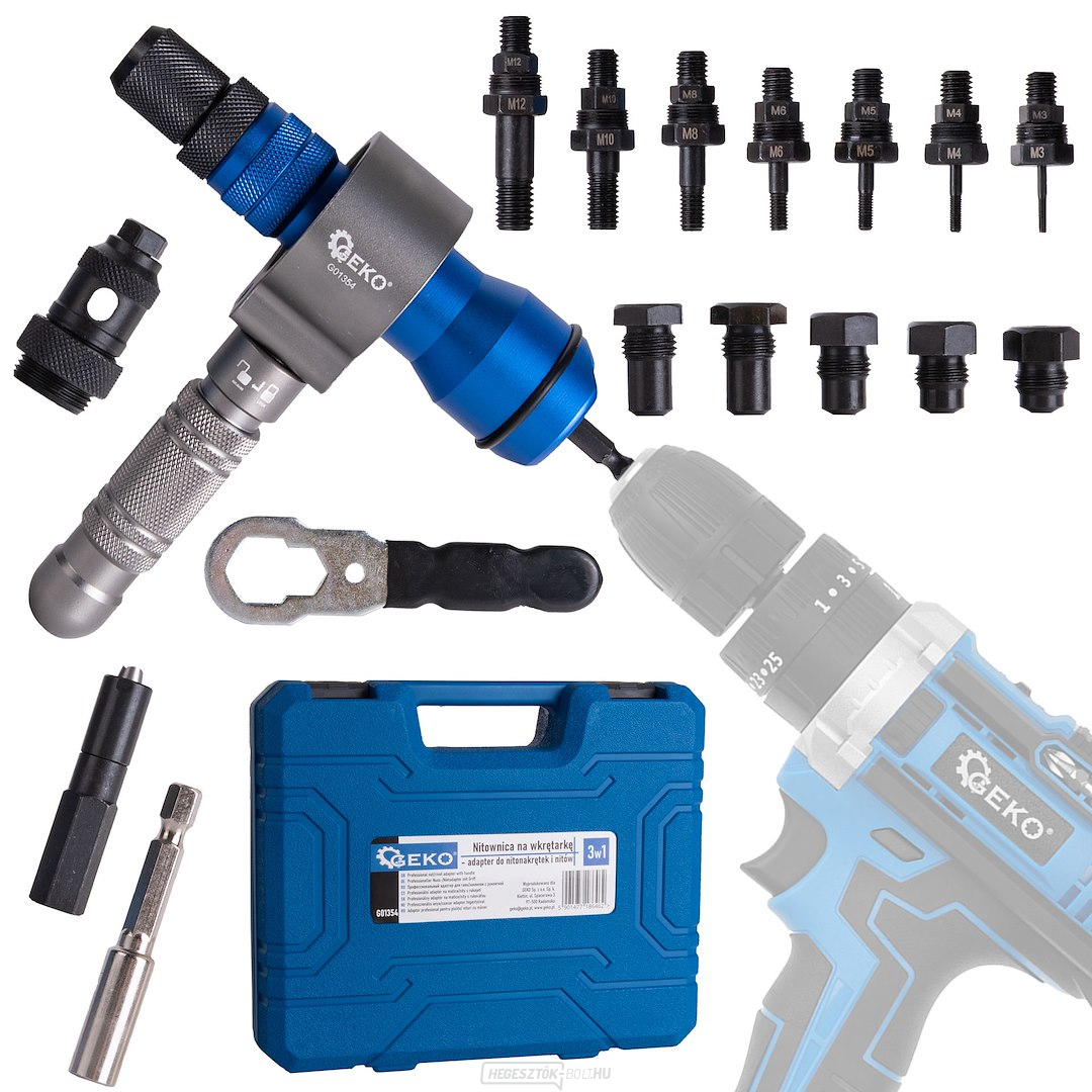 3 az 1-ben szegecselő csavarhúzóhoz - adapter szegecsanyákhoz és szegecsekhez (10)