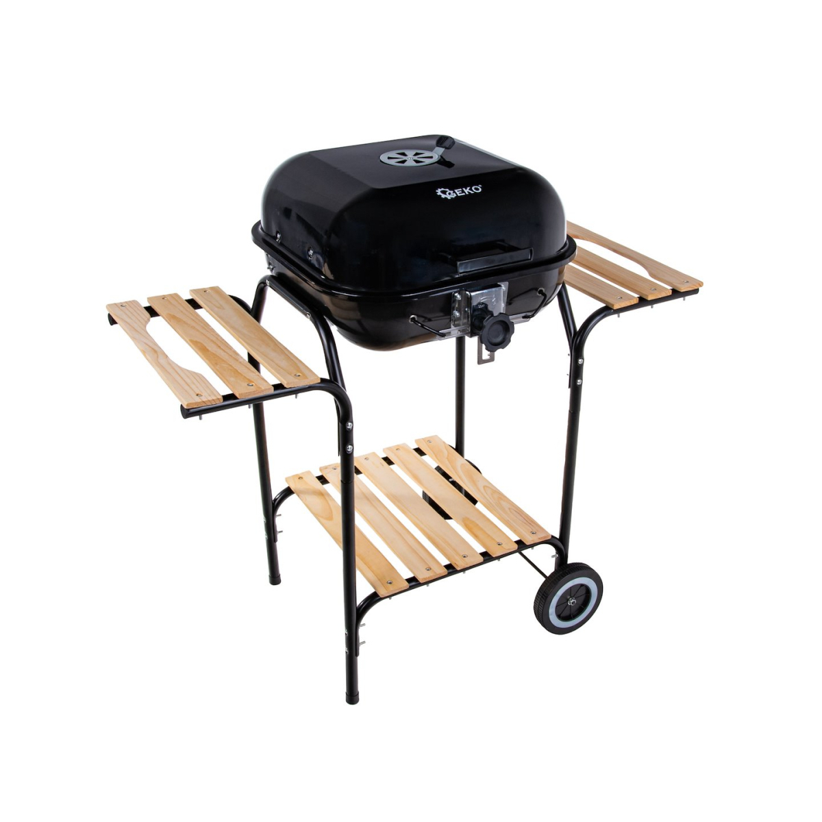 Faszenes grillsütő fedővel és állítható rostéllyal - rostély 40x40cm (1) Előnézet 