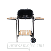 Faszén grill fedéllel és rács beállítással - rostély 40x40cm (1) Előnézet 