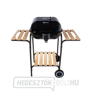 Faszén grill fedéllel és rács beállítással - rostély 40x40cm (1) Előnézet 