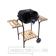 Faszén grill fedéllel és rács beállítással - rostély 40x40cm (1) Előnézet 