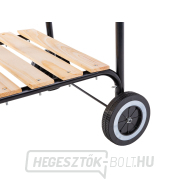 Faszén grill fedéllel és rács beállítással - rostély 40x40cm (1) náhled