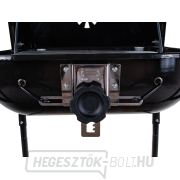 Faszén grill fedéllel és rács beállítással - rostély 40x40cm (1) náhled