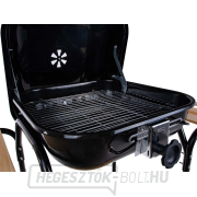 Faszén grill fedéllel és rács beállítással - rostély 40x40cm (1) náhled