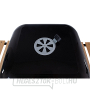 Faszén grill fedéllel és rács beállítással - rostély 40x40cm (1) náhled